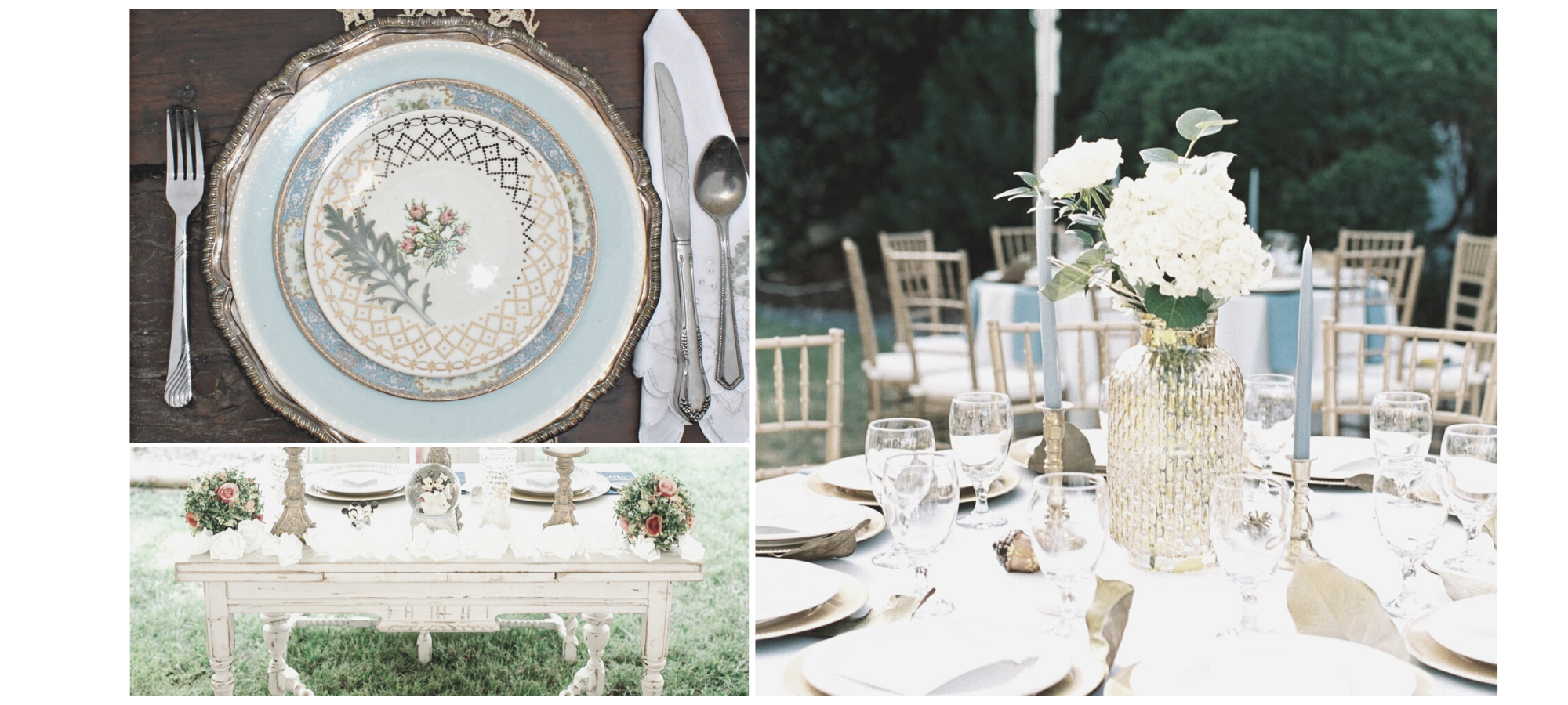 wedding decor collage 